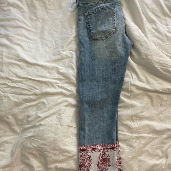 Pilcro and the Letterpress Hayden jeans with pattern bandana braided fringe - Picture 2 of 5